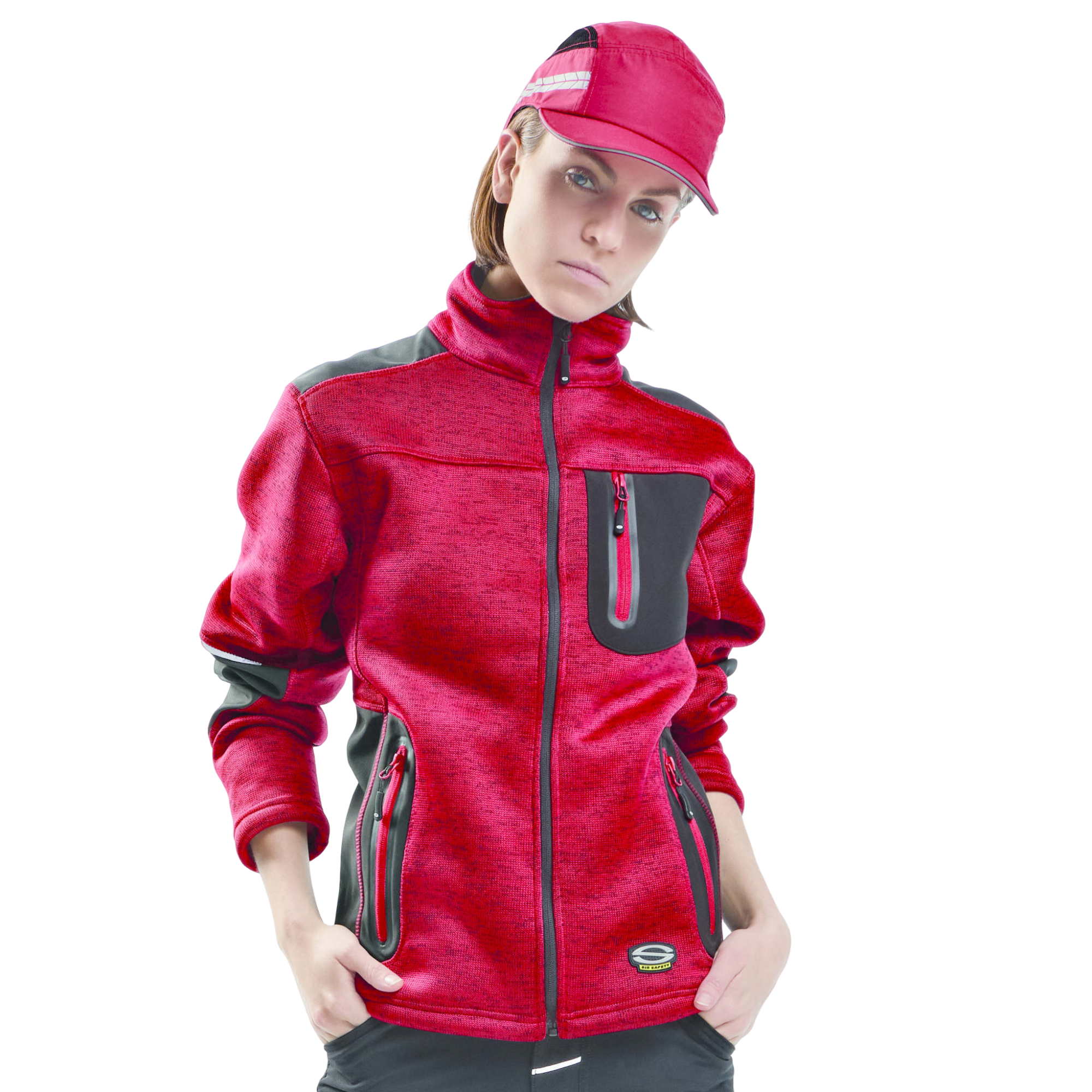 Mens Long Sleeve Zip Up Fleece Workwear Hoodie, Fleece