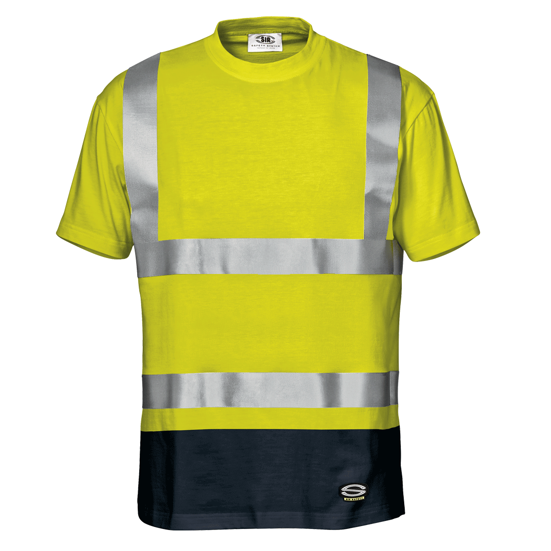 AYKRM t Shirt a Maniche Lunghe Tecnica da Lavoro Maglietta Alta visibilità Arancione Giallo Fluo 